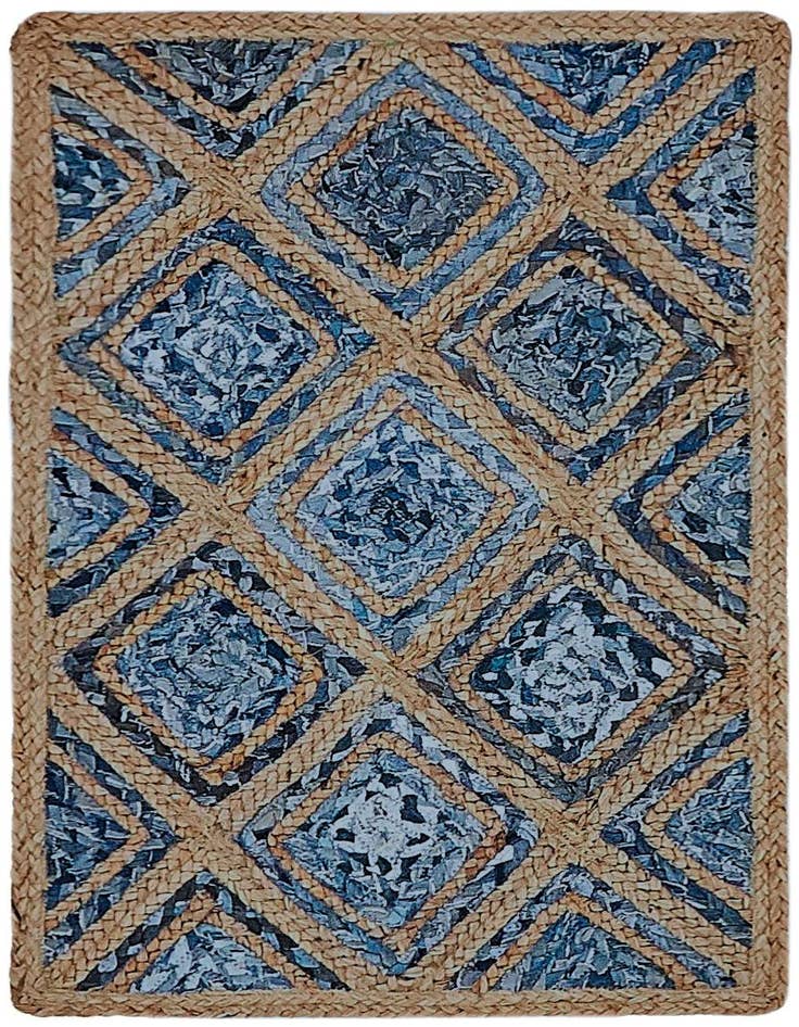 Detail image of  2' x 3' 1  Hand Braided Jute Rug