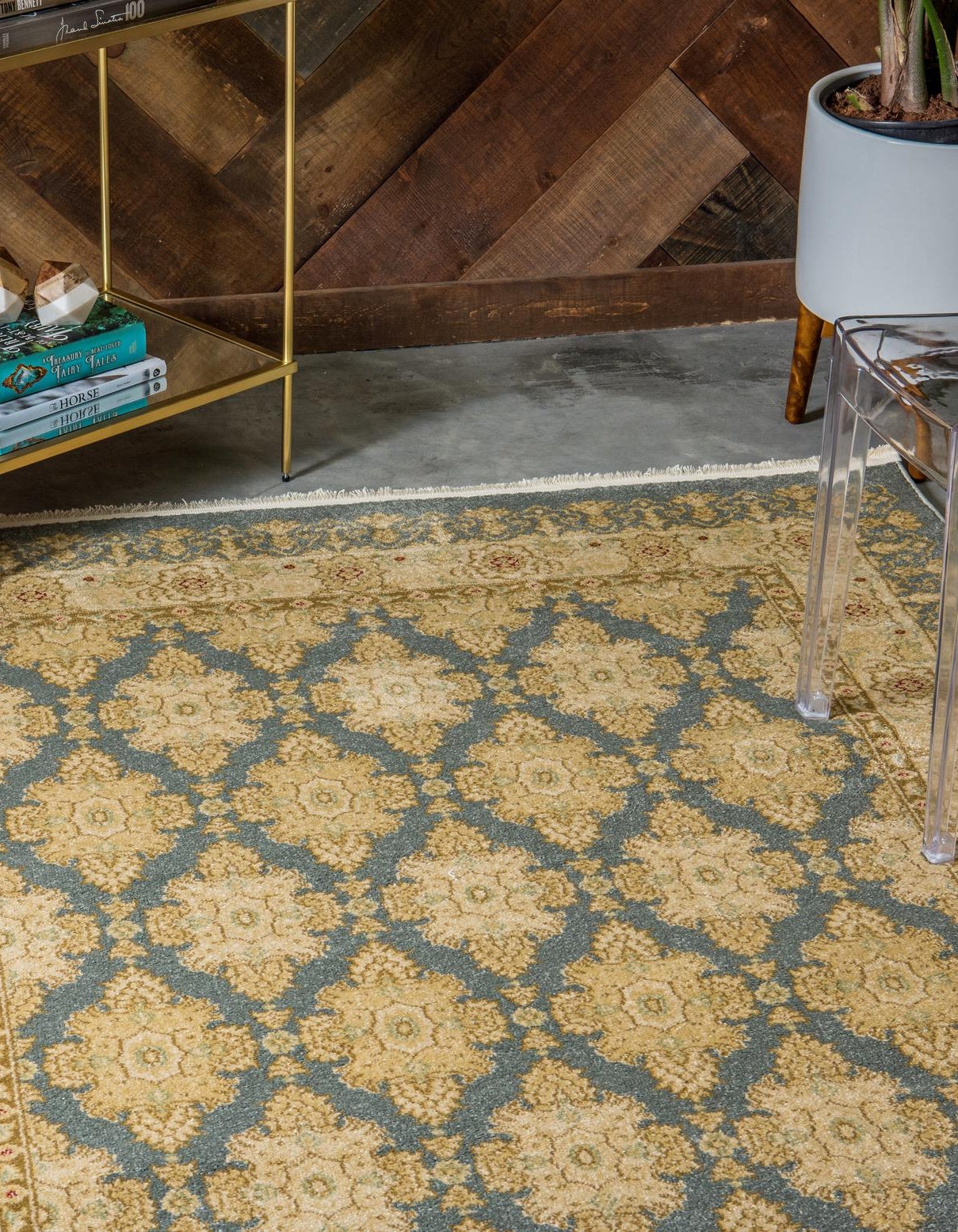 Blue 5' x 8' Chelsea Rug | Rugs.com