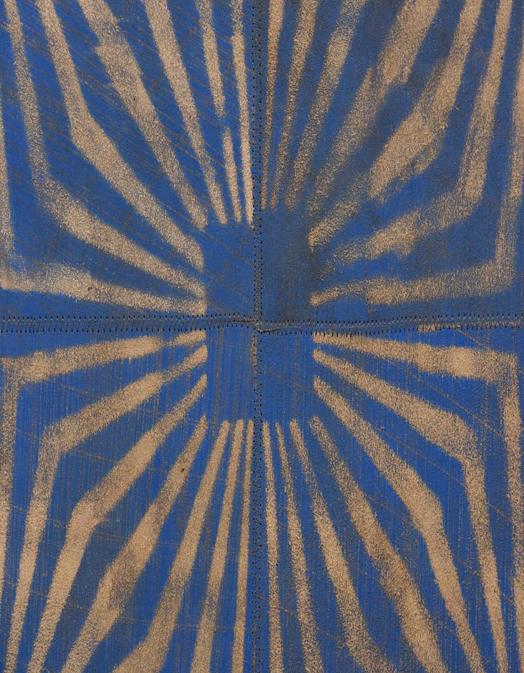 Detail image of  5' 3 x 8' Cowhide Leather Rug