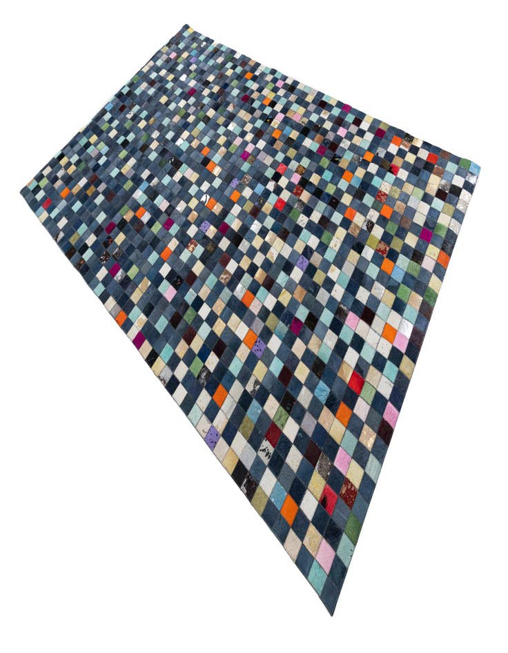 Detail image of  5' 1 x 8' Cowhide Leather Rug