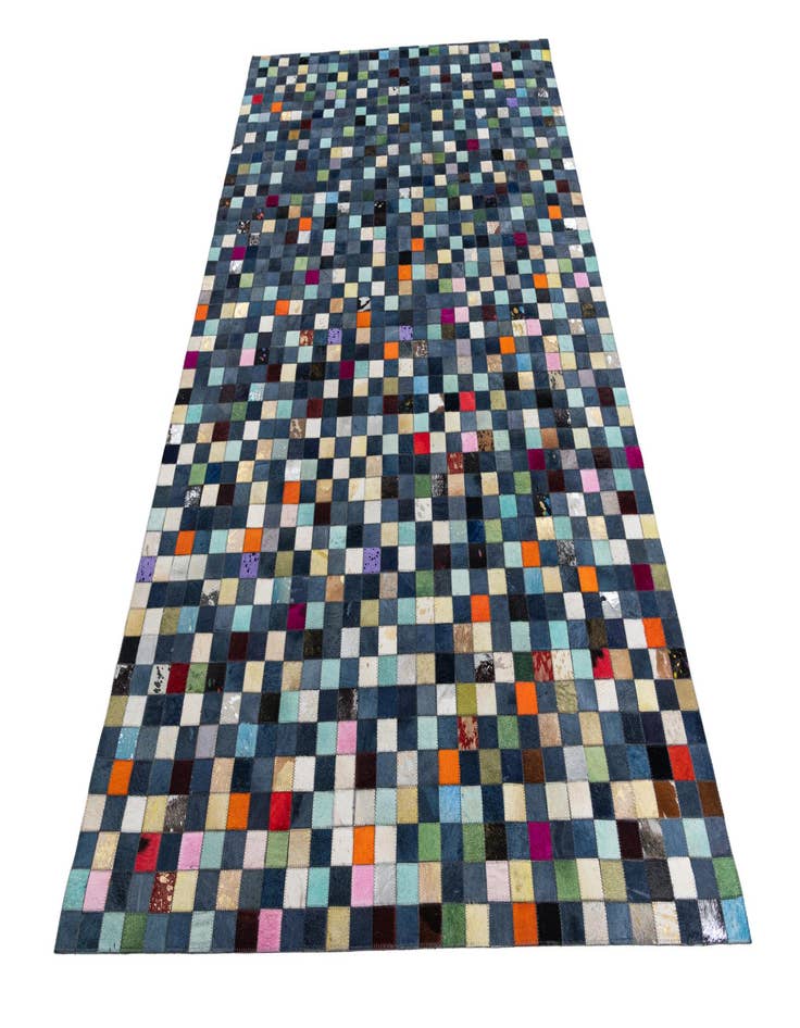 Detail image of  5' 1 x 8' Cowhide Leather Rug