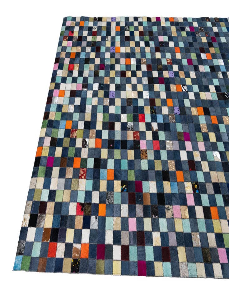 Detail image of  5' 1 x 8' Cowhide Leather Rug