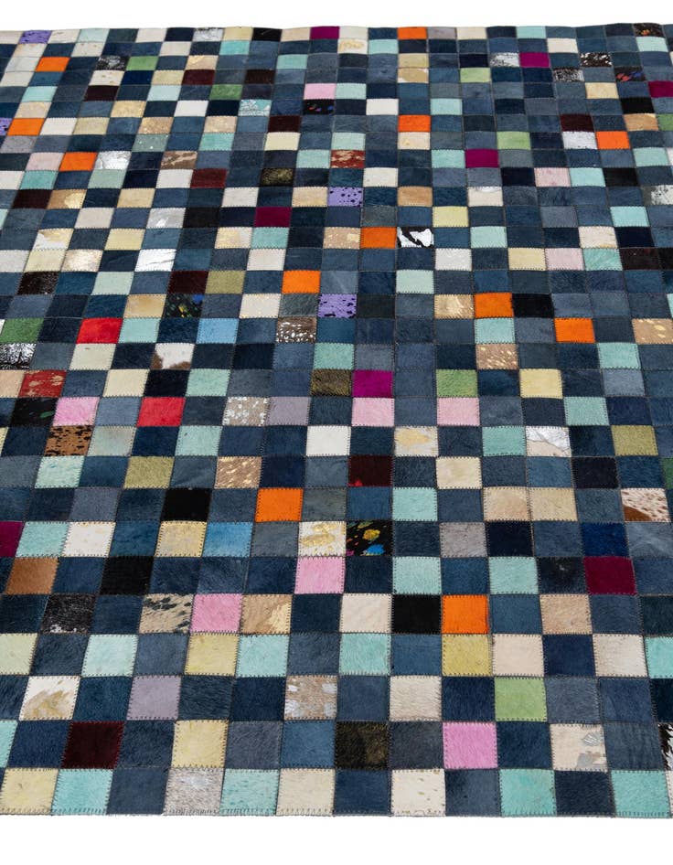 Detail image of  5' 1 x 8' Cowhide Leather Rug