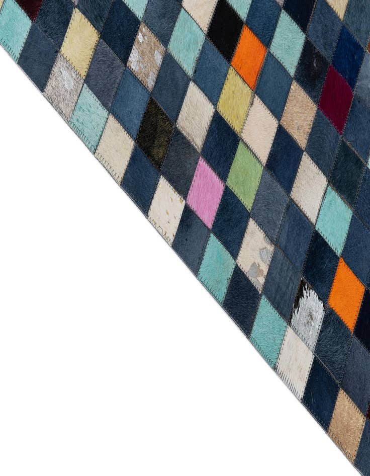 Detail image of  5' 1 x 8' Cowhide Leather Rug