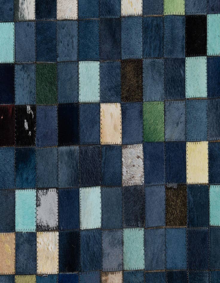 Detail image of  5' 1 x 8' Cowhide Leather Rug