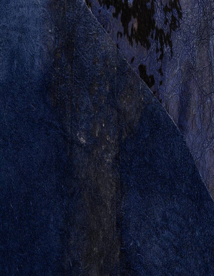 Detail image of  6' 7 x 7' 7 Cowhide Leather Rug