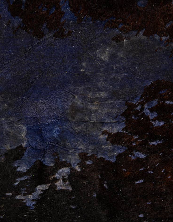 Detail image of  6' 7 x 7' 7 Cowhide Leather Rug