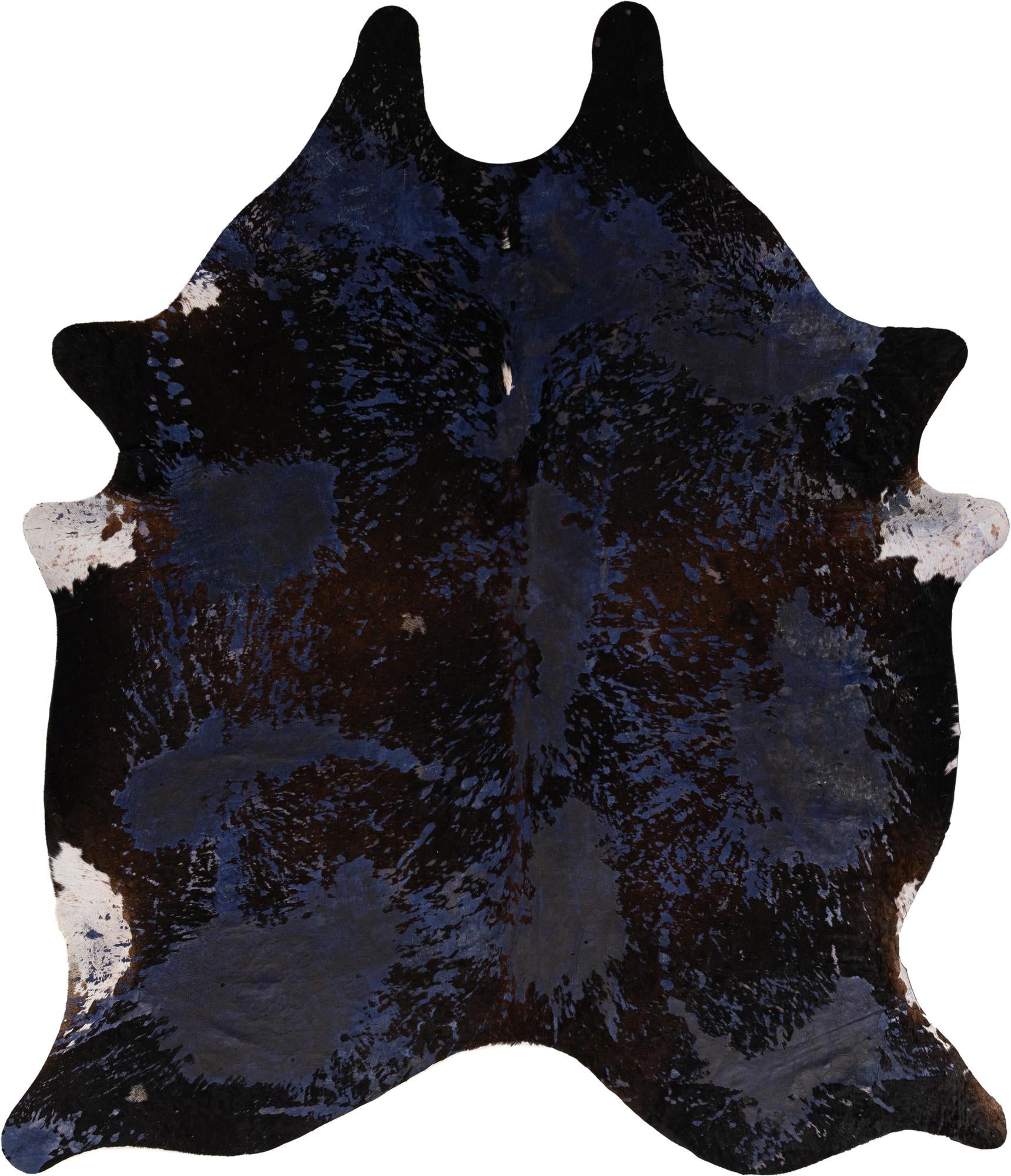  6' 7 x 7' 7 Cowhide Leather Rug