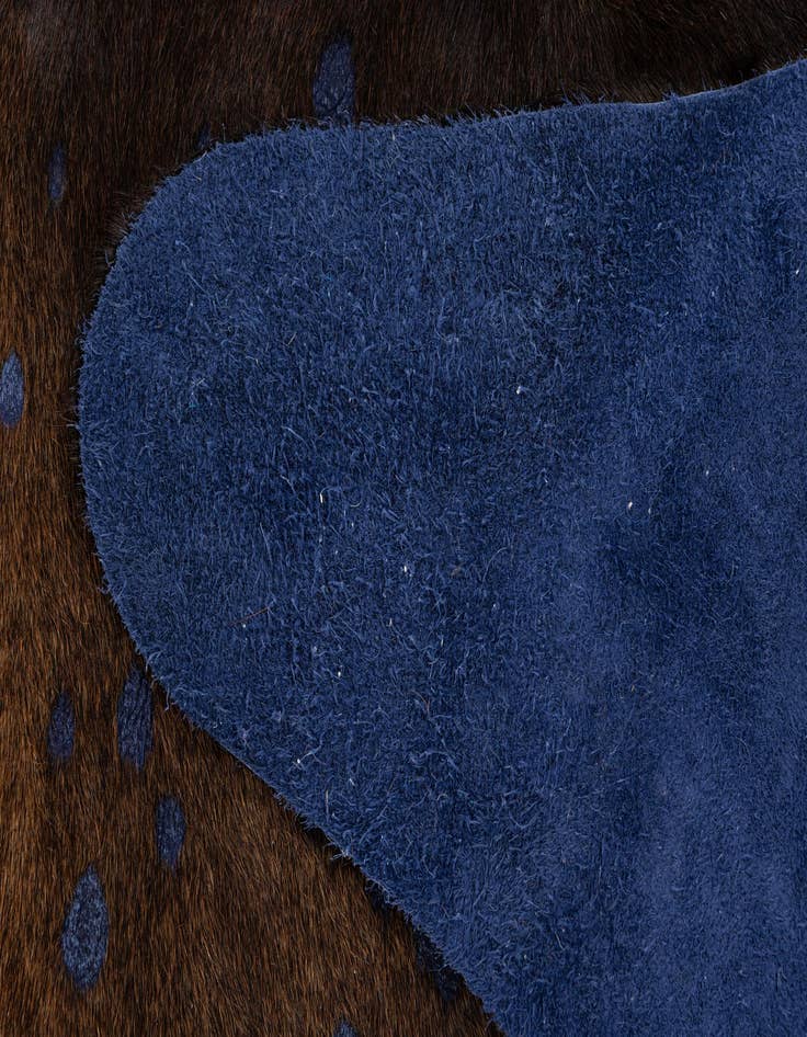 Detail image of  6' 2 x 6' 10 Cowhide Leather Rug