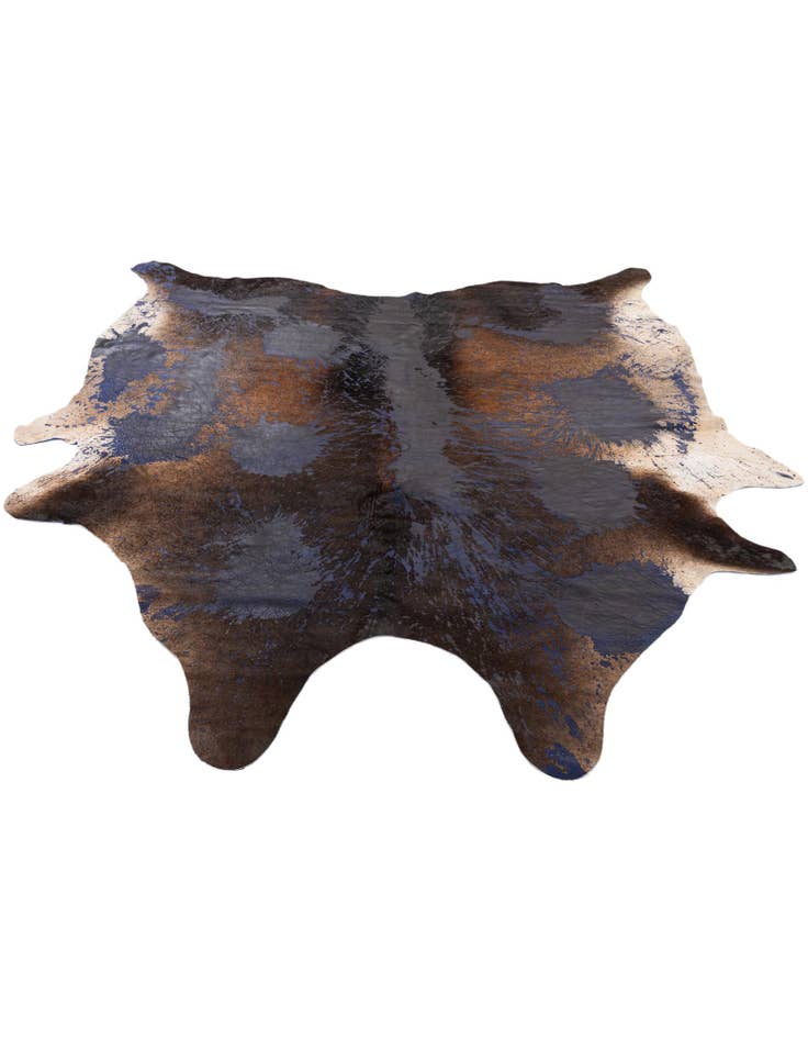 Detail image of  6' 7 x 7' 1 Cowhide Leather Rug