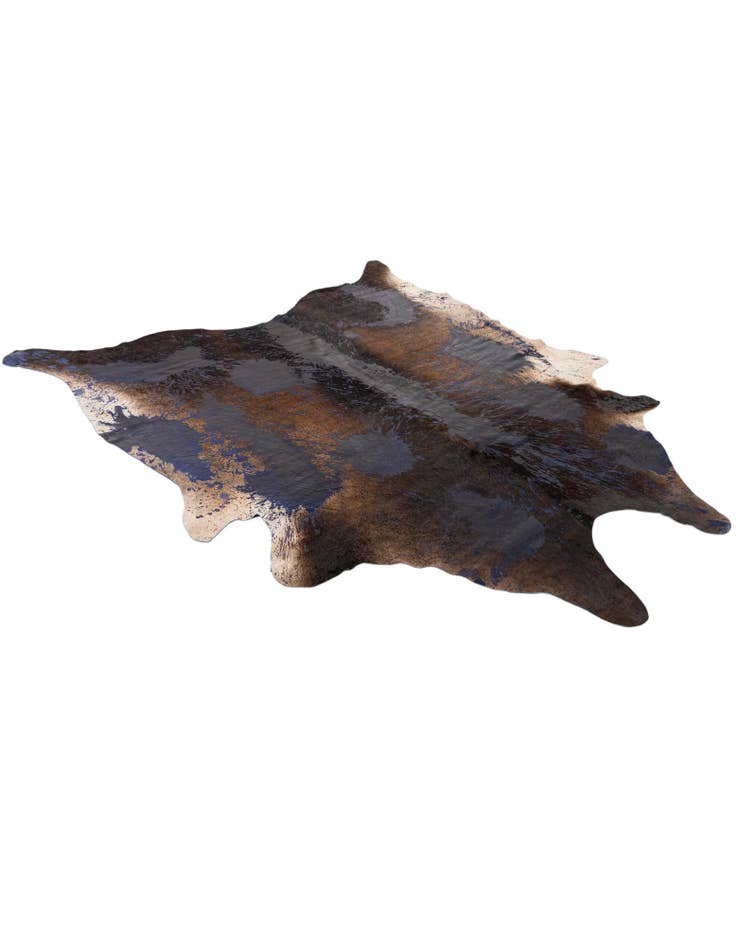 Detail image of  6' 7 x 7' 1 Cowhide Leather Rug