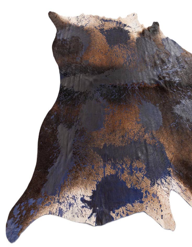 Detail image of  6' 7 x 7' 1 Cowhide Leather Rug