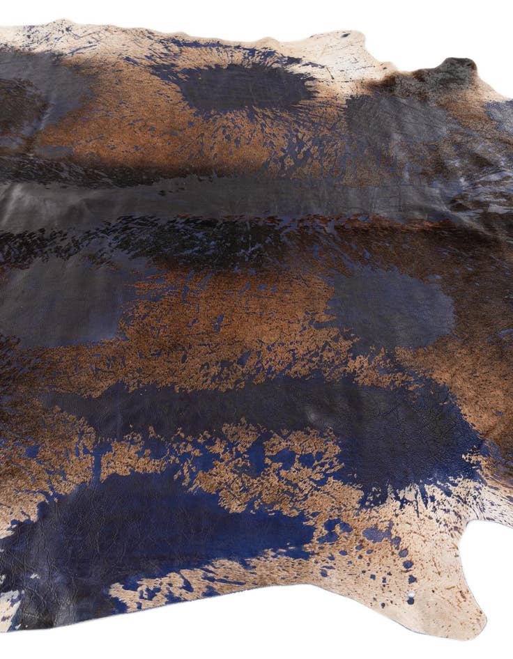 Detail image of  6' 7 x 7' 1 Cowhide Leather Rug