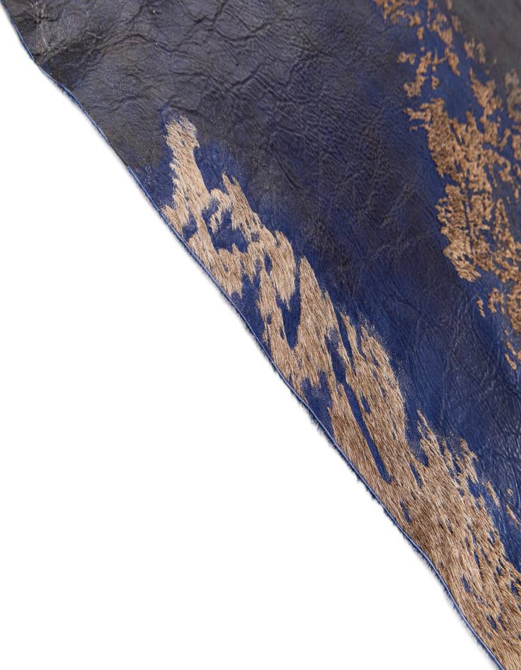 Detail image of  6' 7 x 7' 1 Cowhide Leather Rug