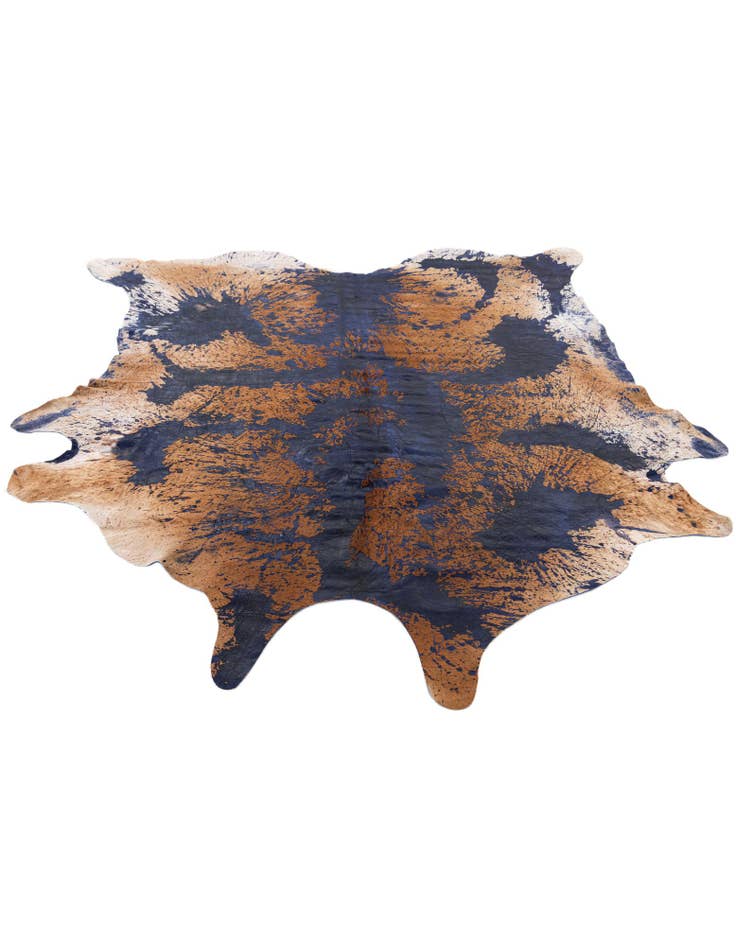 Detail image of  6' 9 x 7' 4 Cowhide Leather Rug