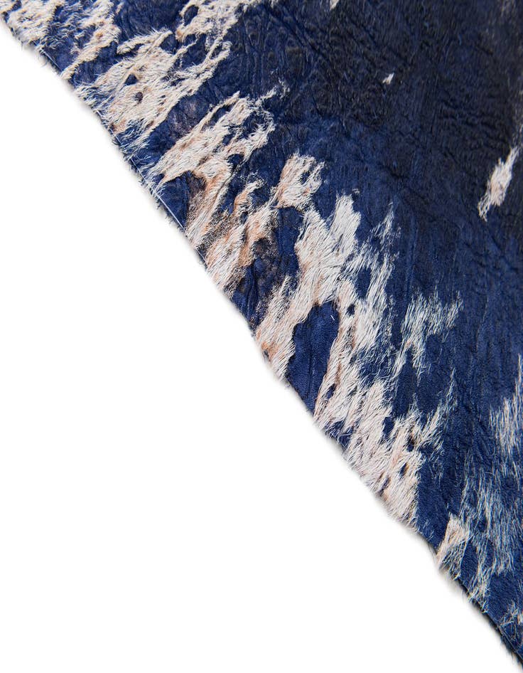 Detail image of  6' 9 x 7' 4 Cowhide Leather Rug