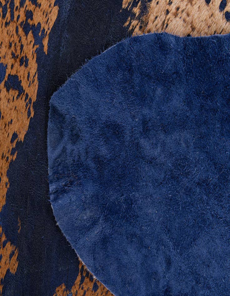 Detail image of  6' 9 x 7' 4 Cowhide Leather Rug