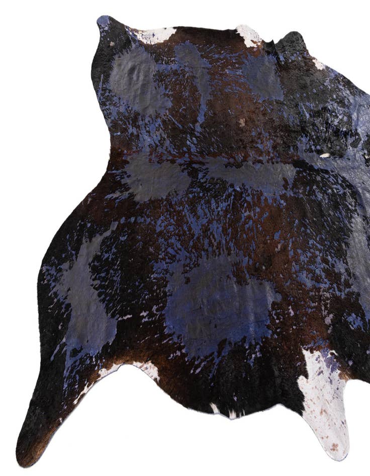 Detail image of  6' 7 x 7' 7 Cowhide Leather Rug