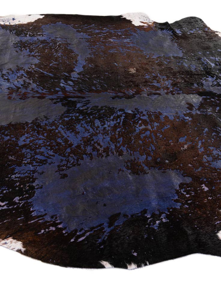 Detail image of  6' 7 x 7' 7 Cowhide Leather Rug