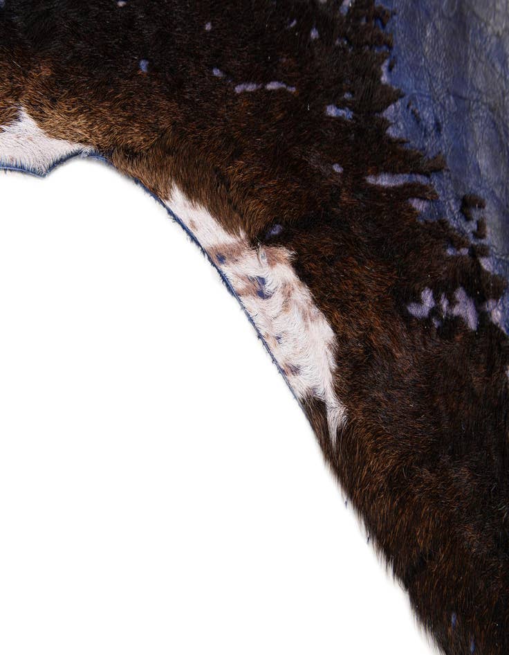 Detail image of  6' 7 x 7' 7 Cowhide Leather Rug