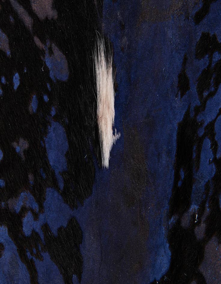 Detail image of  6' 7 x 7' 7 Cowhide Leather Rug