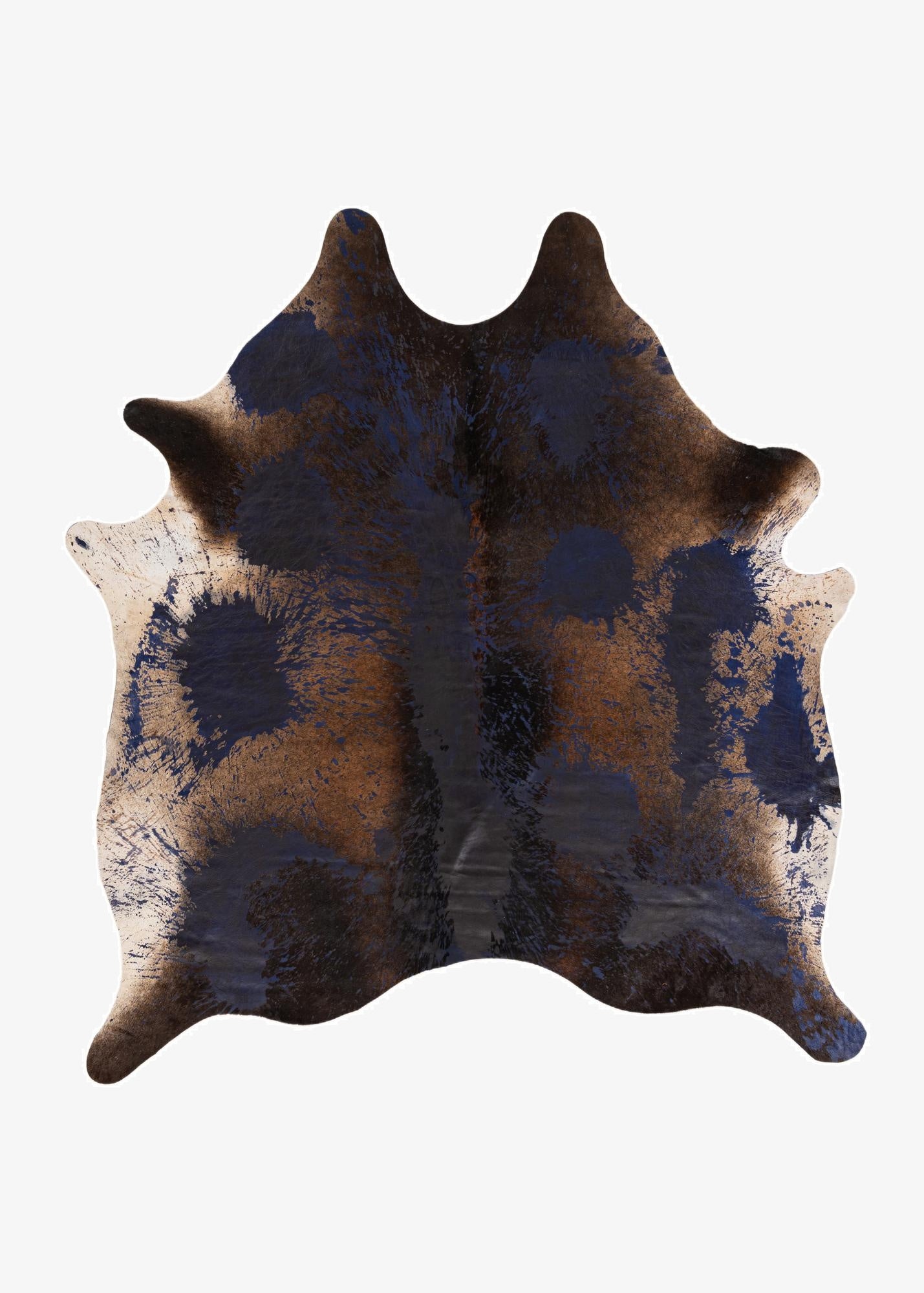  6' 7 x 7' 1 Cowhide Leather Rug