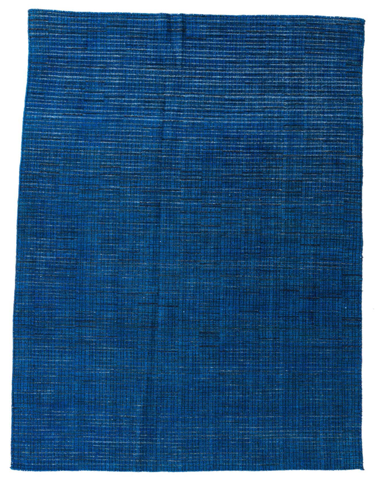 A rectangular 6x9 Darya rug by Rugs.com, featuring a modern textured blue design, perfect for a living room.