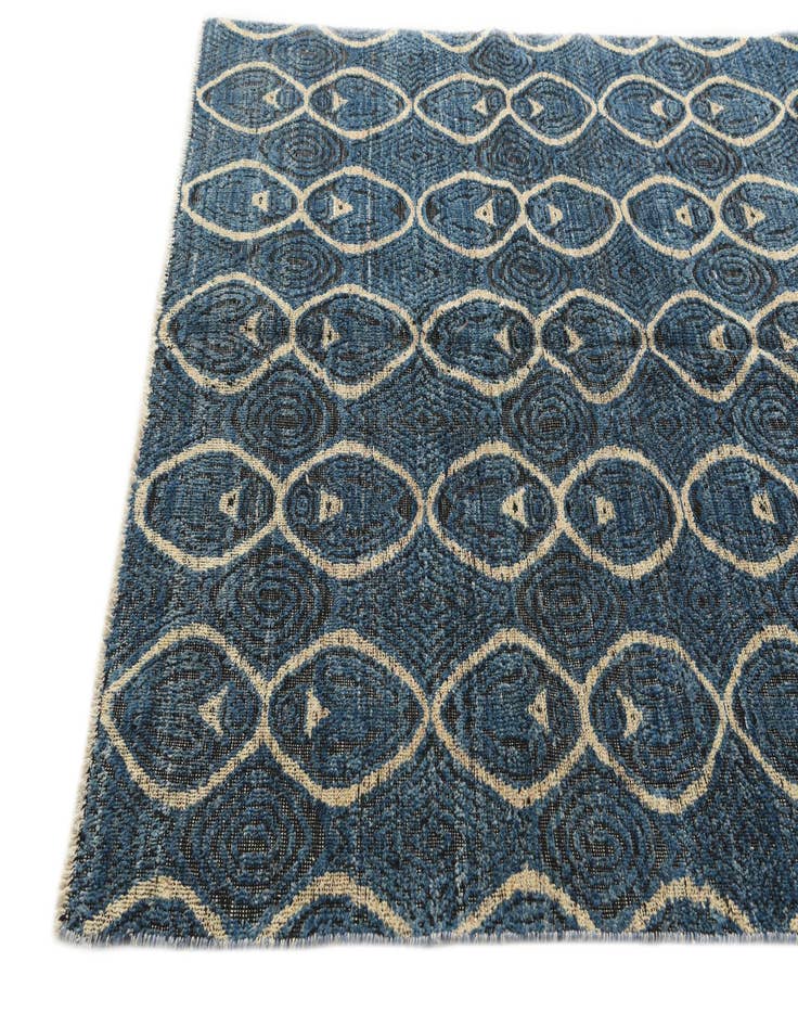 Detail image of  5' 8 x 7'  Hand Knotted Darya Wool Rug