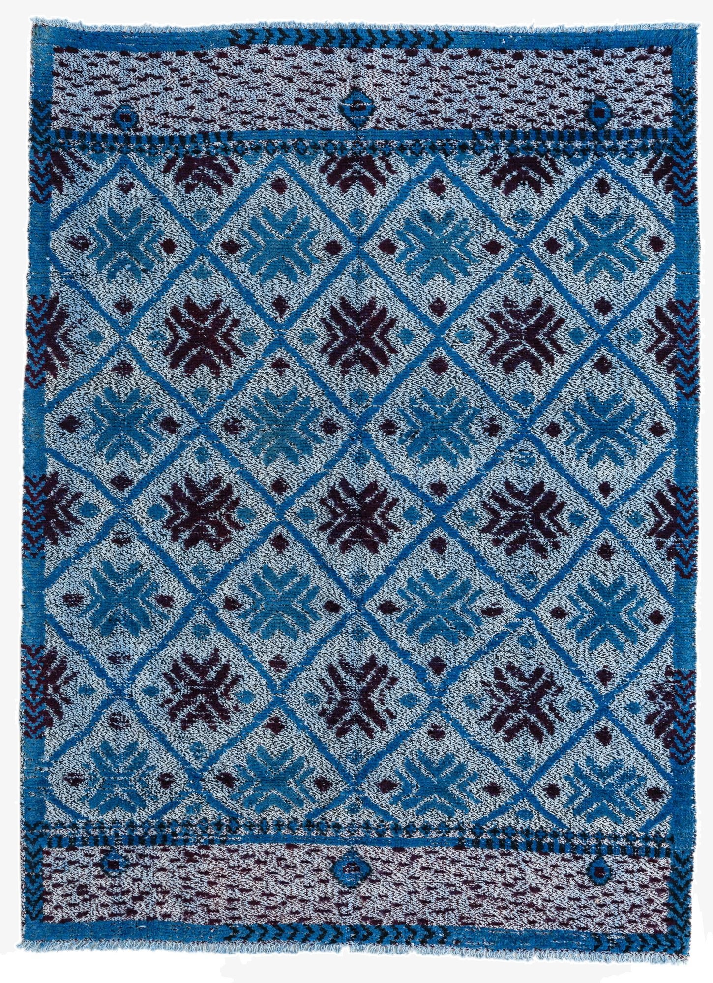  4' 11 x 6' 9  Hand Knotted Darya Wool Rug
