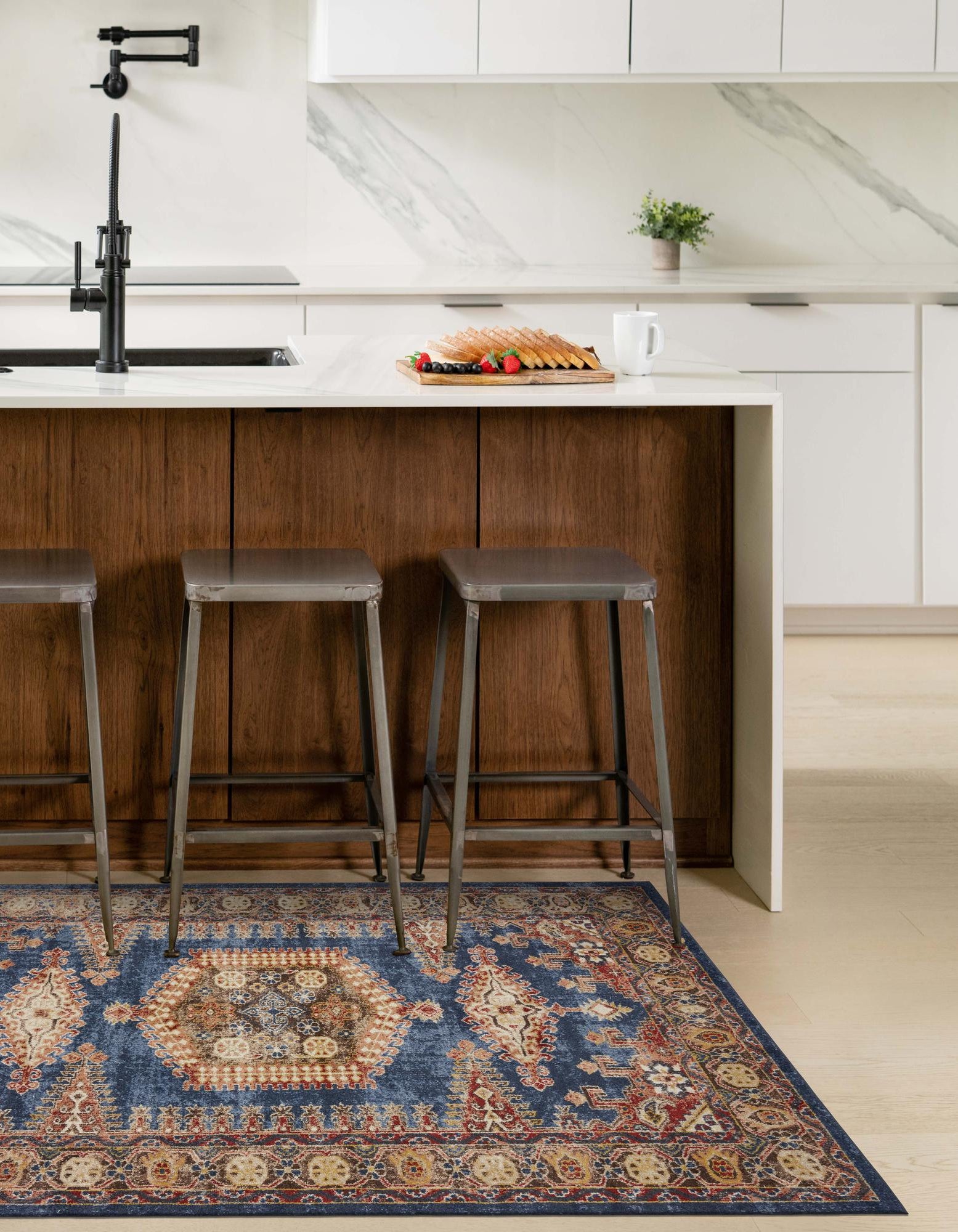 Blue 7' 10 x 11' Eden Rug | Rugs.com