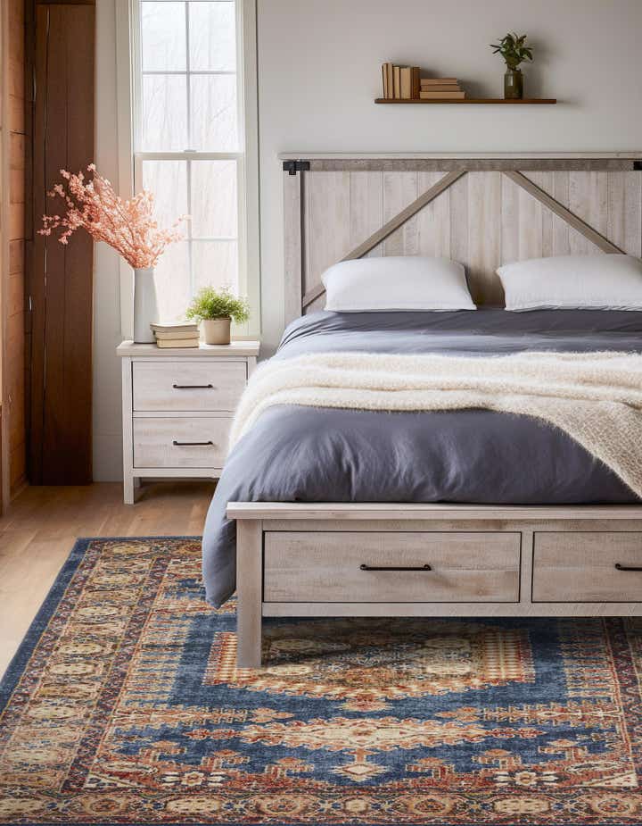 Blue 7' 10 x 11' Eden Rug | Rugs.com