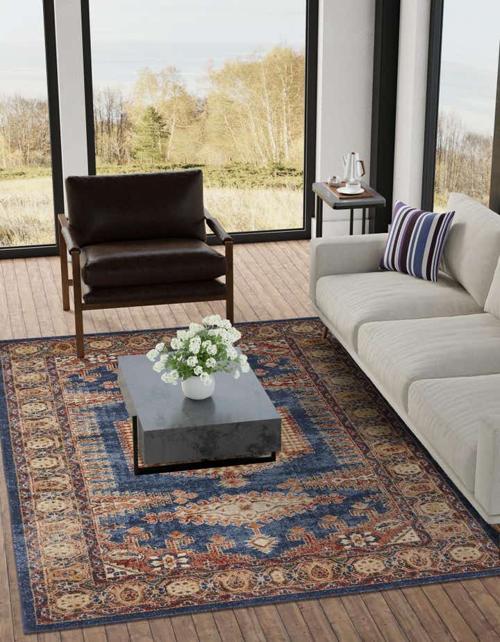 Blue 7' 10 x 11' Eden Rug | Rugs.com