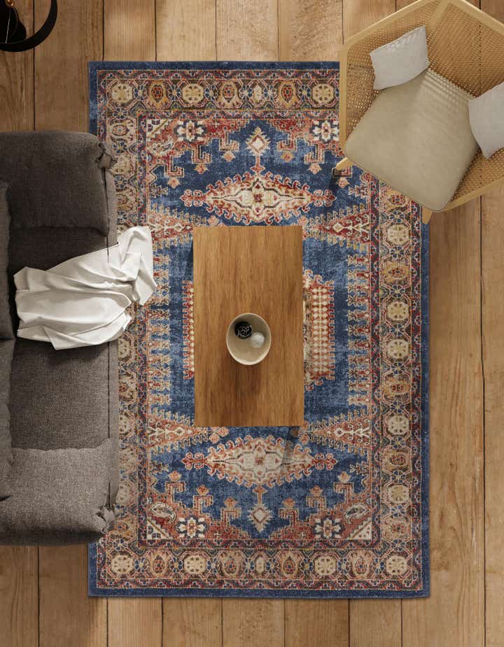Blue 7' 10 x 11' Eden Rug | Rugs.com