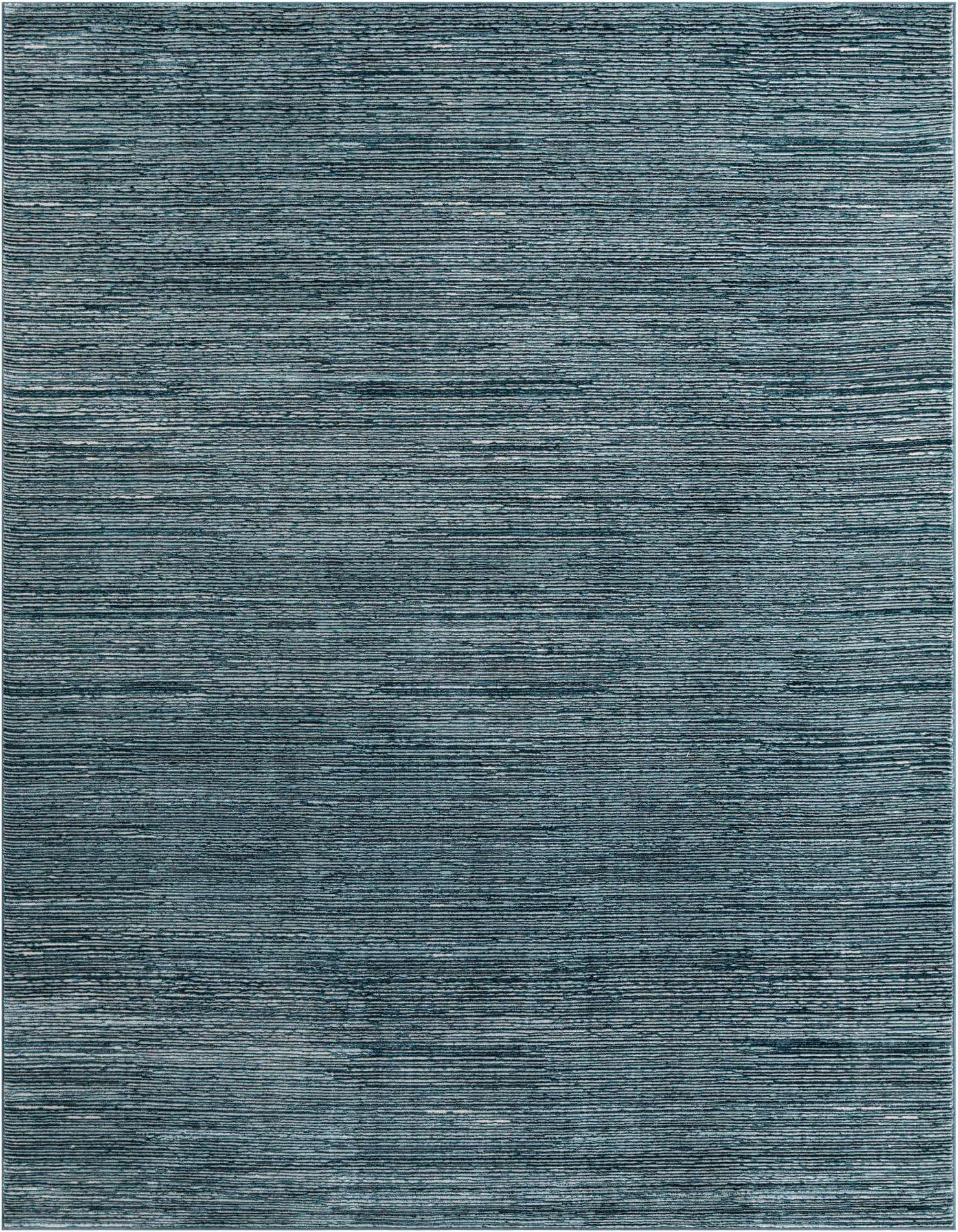 A 9x12 rectangular Finsbury rug in varying shades of blue, featuring a textured high/low pile.