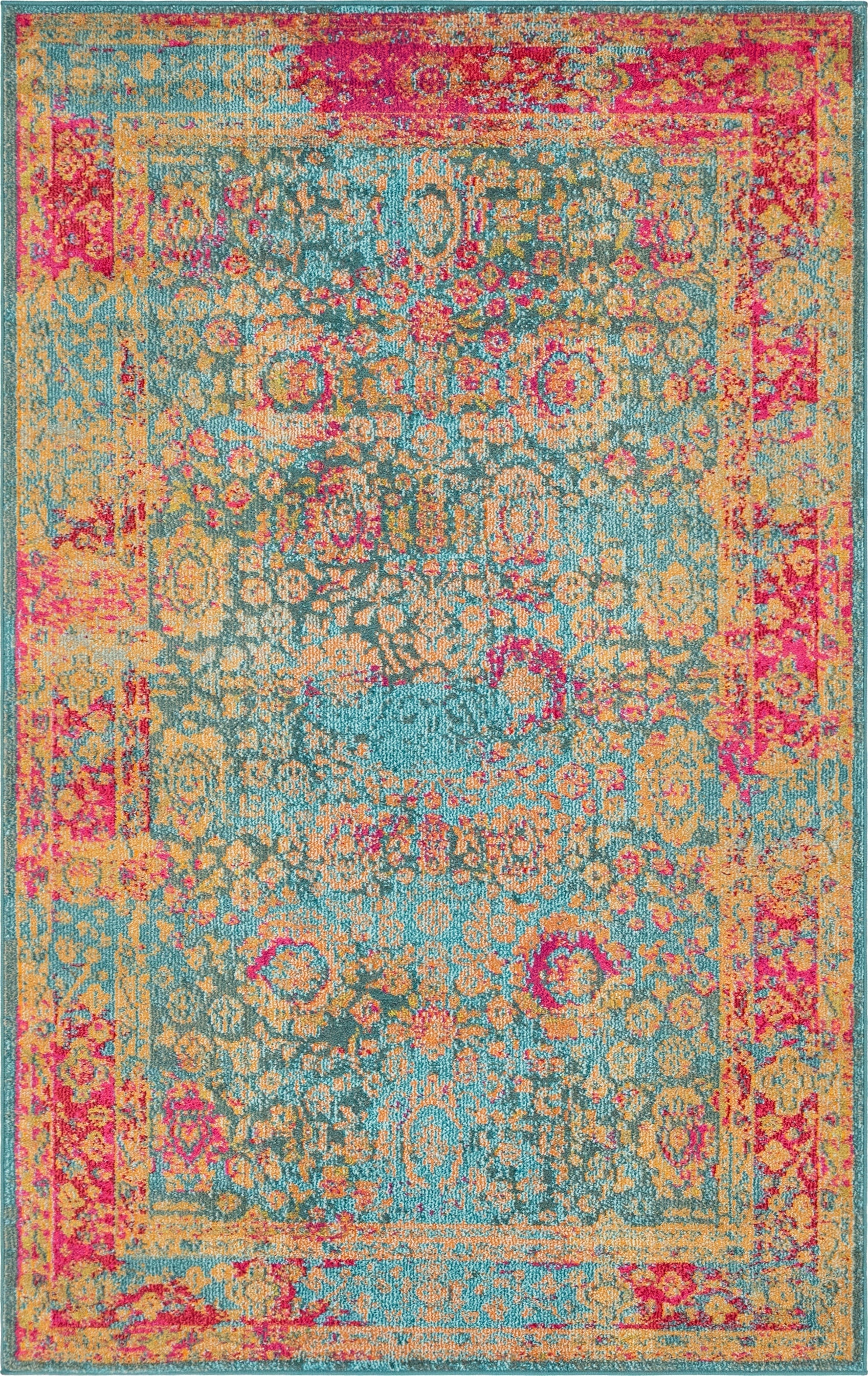  5' x 8'  Washable Fleur Rug