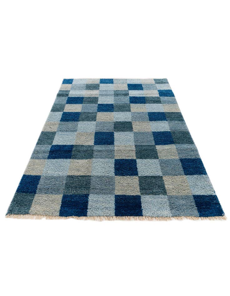 Detail image of  4' x 5' 11  Hand Knotted Gabbeh Wool Rug