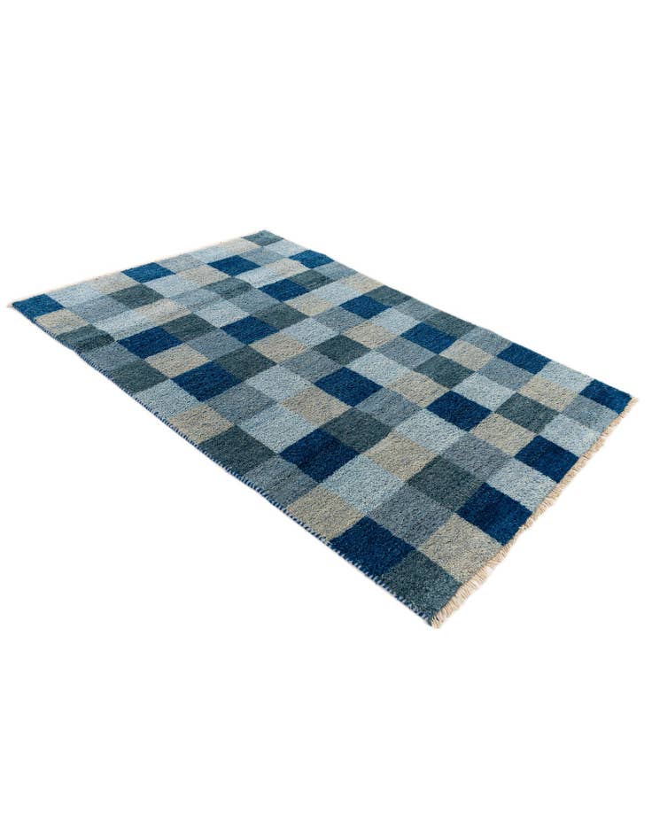 Detail image of  4' x 5' 11  Hand Knotted Gabbeh Wool Rug