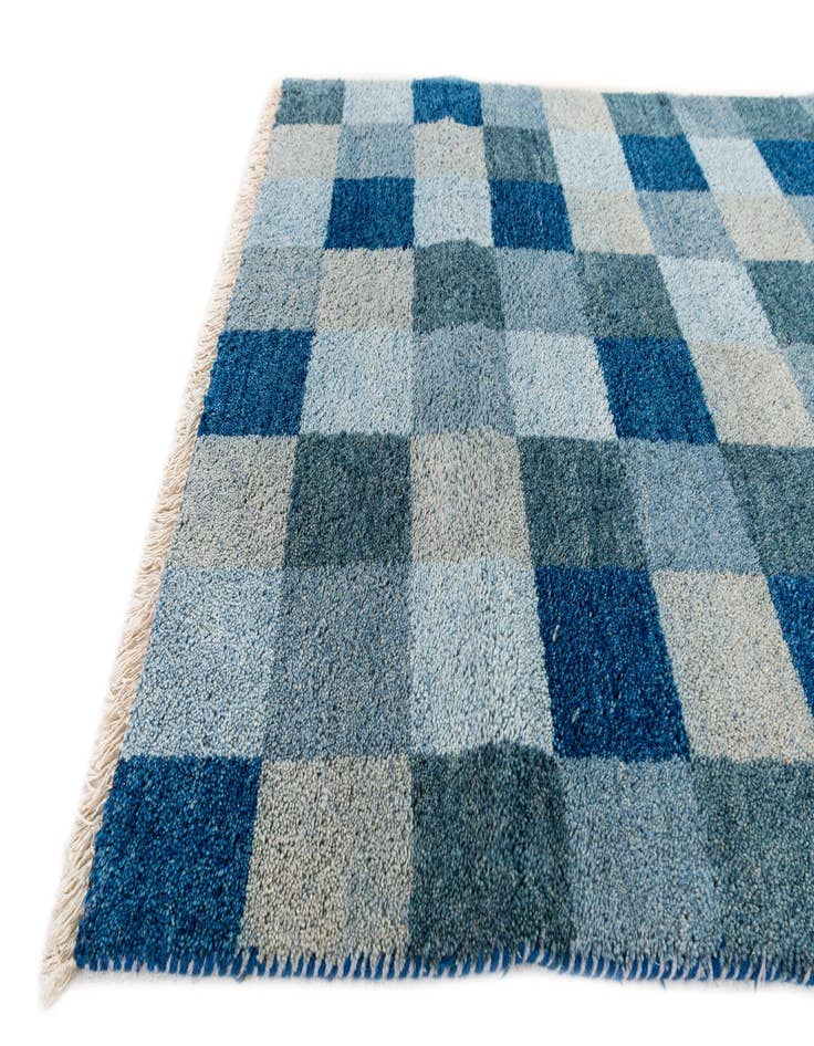 Detail image of  4' x 5' 11  Hand Knotted Gabbeh Wool Rug
