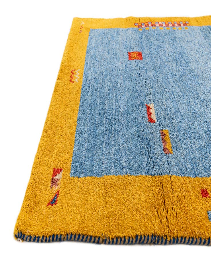 Detail image of 4' x 6' 1 Hand Knotted Gabbeh Wool Rug