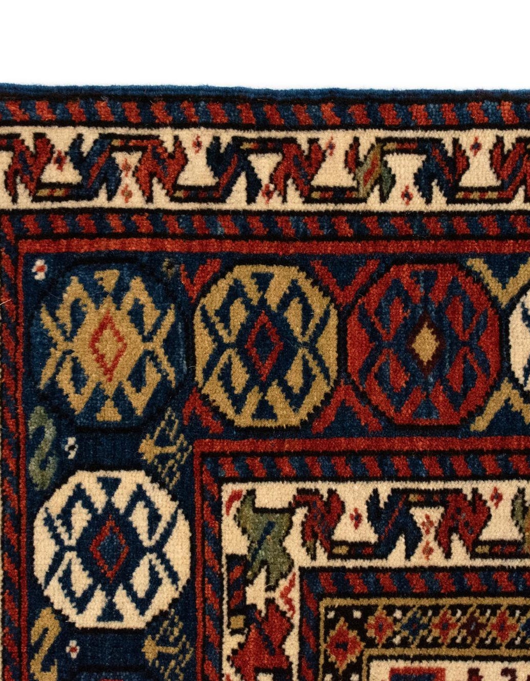 Blue 4' 2 x 5' 5 Hand Knotted Ghashghai Persian Rug | Rugs.com