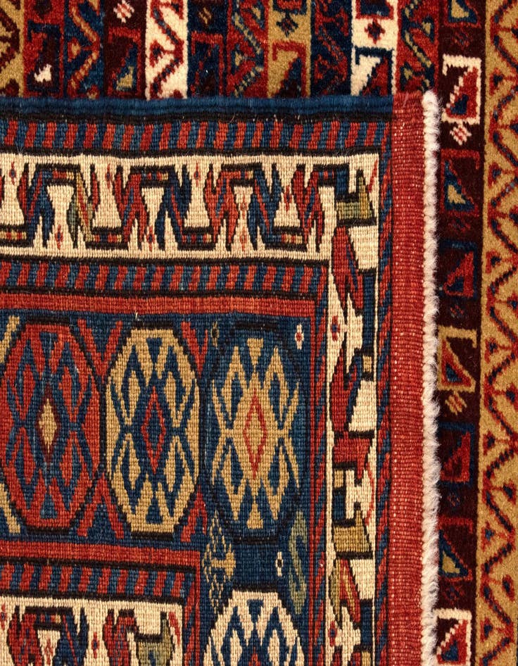 Detail image of 4' 2 x 5' 5 Hand Knotted Ghashghai Persian Rug