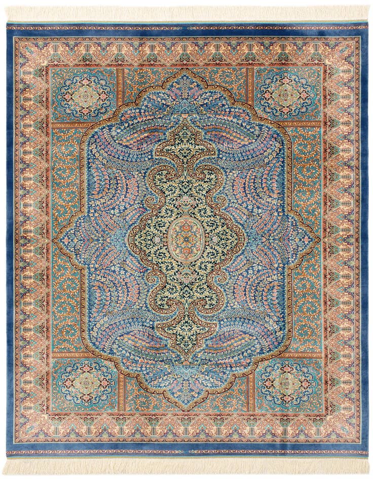 Detail image of  4' 4 x 6' 4 Ghom Design Rug