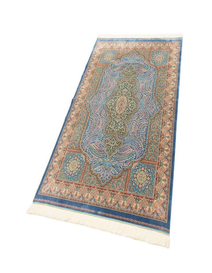 Detail image of  4' 5 x 6' 5 Ghom Design Rug