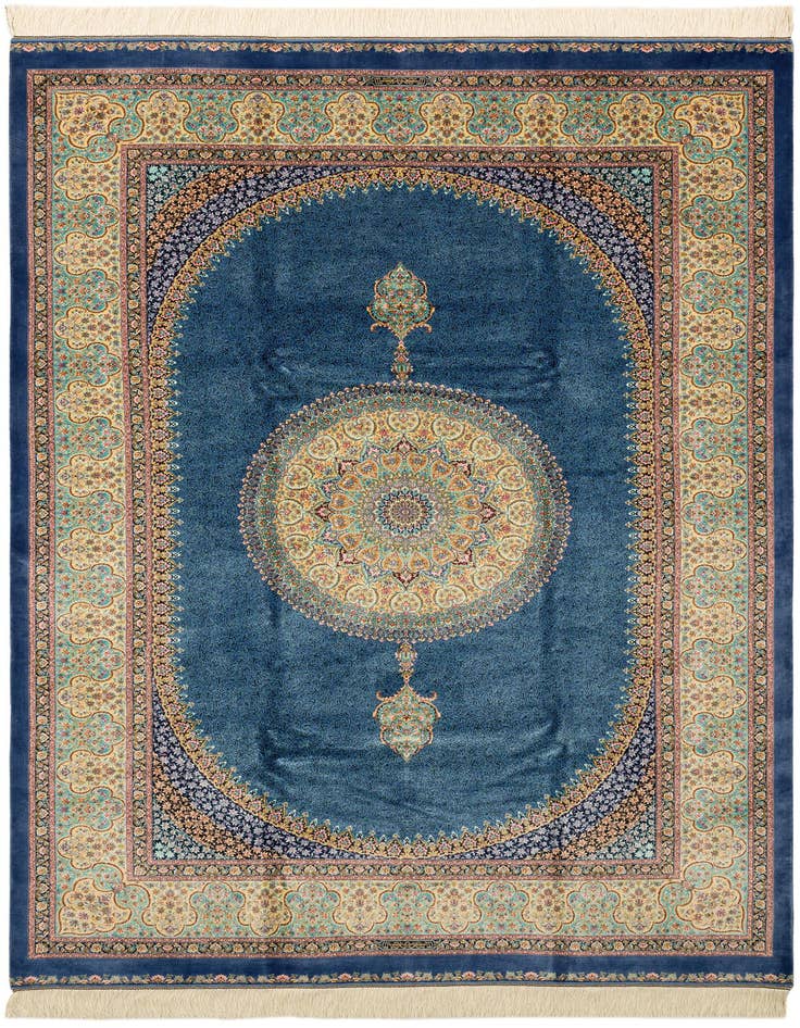 Detail image of  4' 9 x 7' 5 Ghom Design Rug