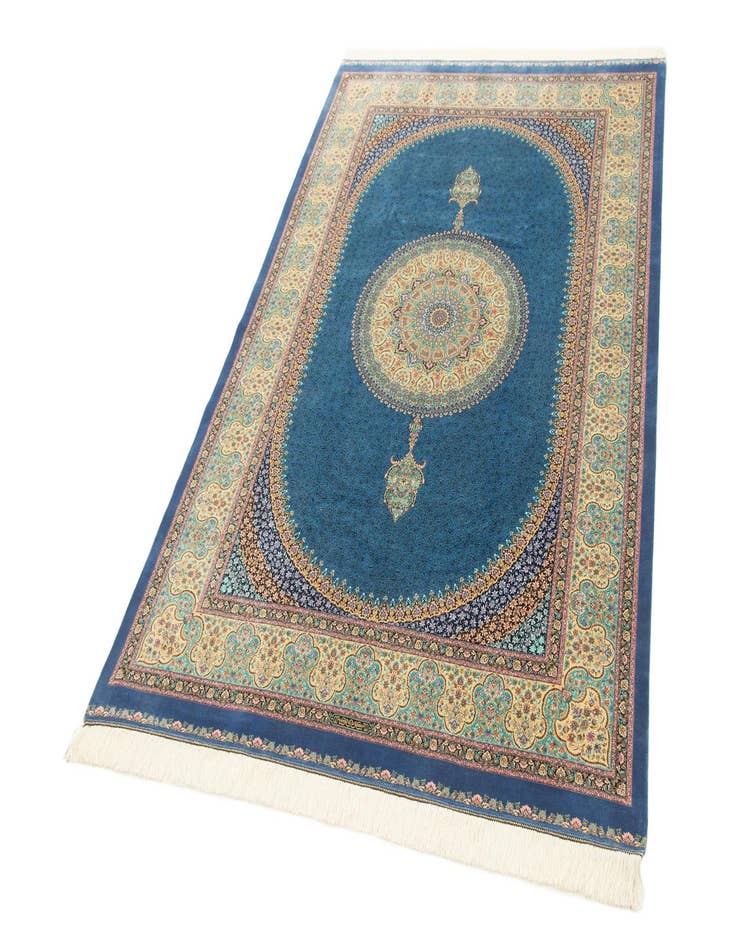 Detail image of  4' 9 x 7' 5 Ghom Design Rug