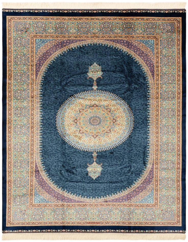 Detail image of  4' 9 x 7' 5 Ghom Design Rug
