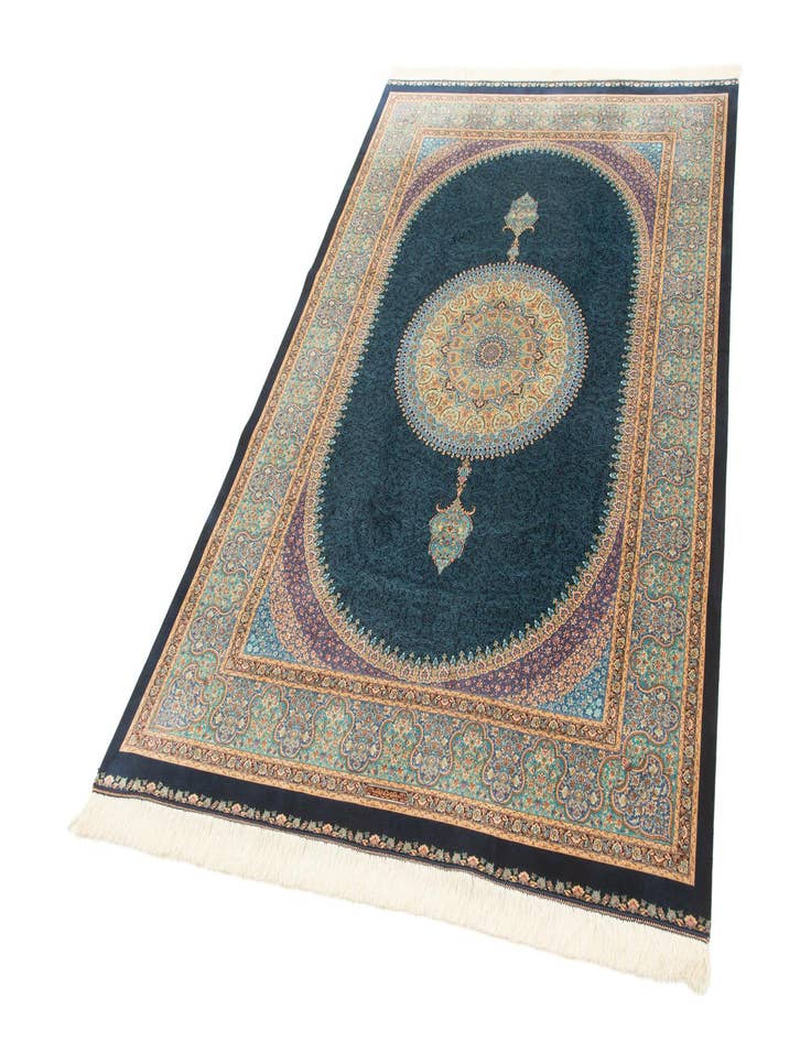 Detail image of  4' 9 x 7' 5 Ghom Design Rug