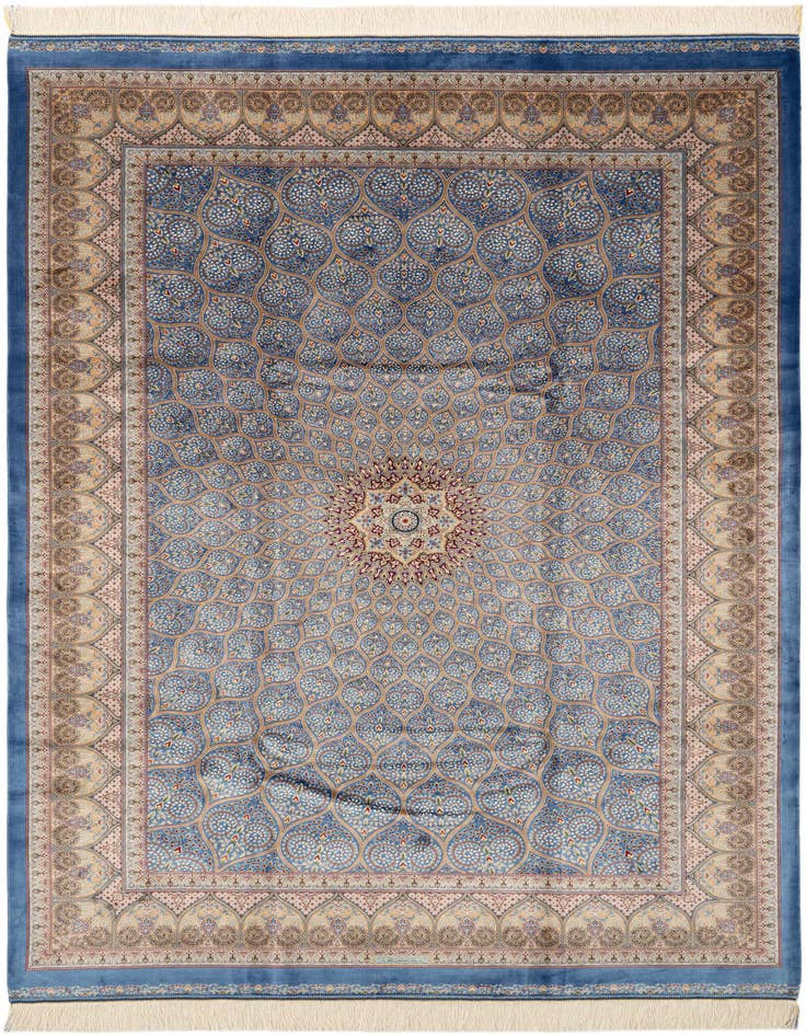 Detail image of  4' 10 x 7' 5 Ghom Design Rug