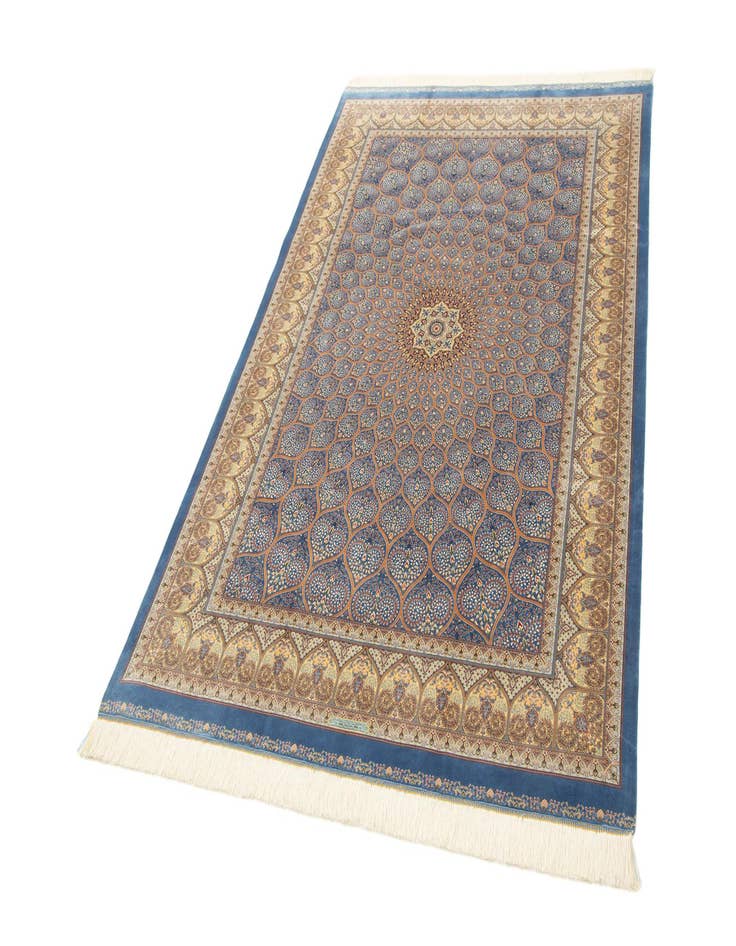 Detail image of  4' 9 x 7' 6 Ghom Design Rug