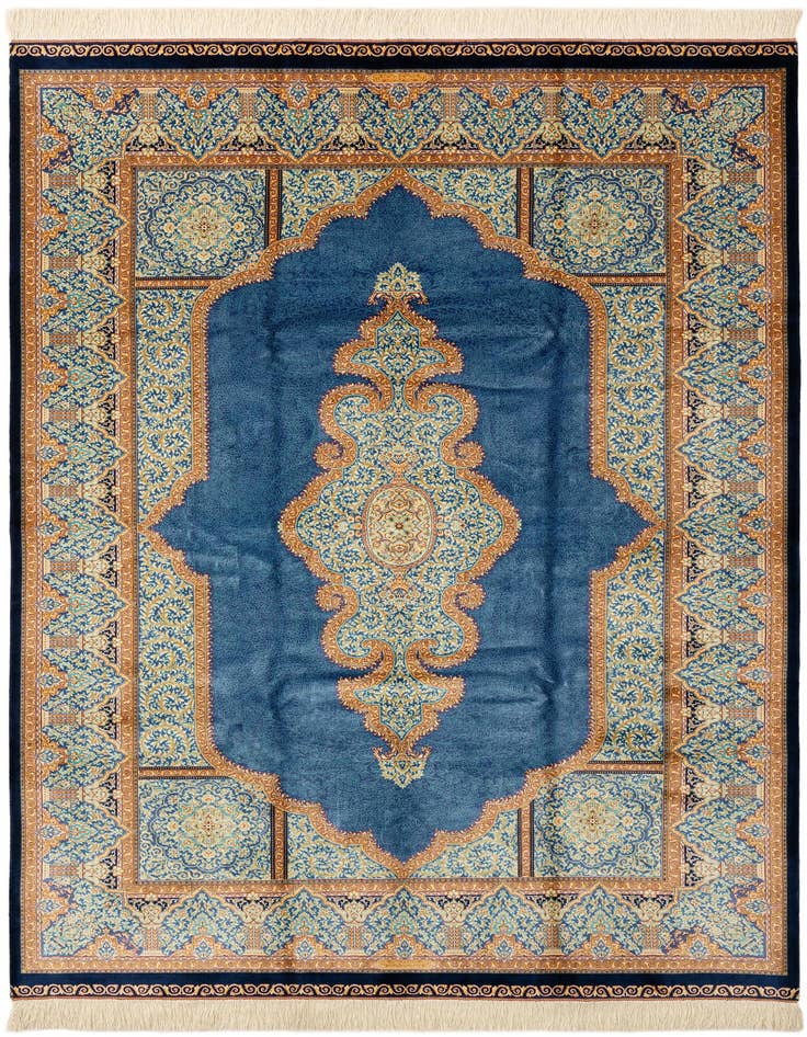 Detail image of  4' 9 x 7' 5 Ghom Design Rug